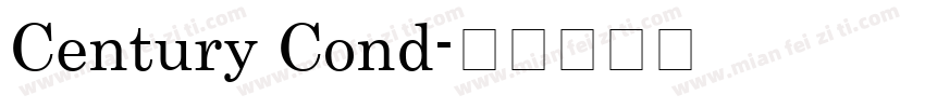 Century Cond字体转换